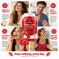 Gummies de Vinaigre de Cidre de Pomme Naturel Marque Blanche pour Adultes – Perte de Poids, Brûleur de Graisse, Détox, Nettoyage, Digestion, Immunité – OEM