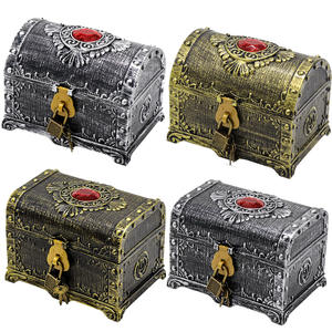 ของเล่นกล่องสมบัติโจรสลัดขายดีปี 2024 ของตกแต่งกล่องสมบัติสำหรับเด็ก กล่องสมบัติสไตล์วินเทจ ขายส่ง - Product Image 1