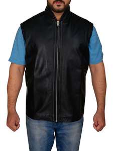 Chaleco de Cuero PU para Hombre Pinco Sports Personalizado OEM |   Chaleco Clásico Ajustado Estilo Biker para Hombre Modelo PS-l24 - Product Image 3