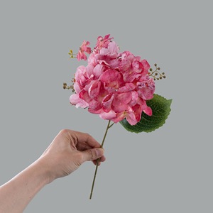 ดอกไฮเดรนเยียประดิษฐ์ CallaFloral ก้านเดี่ยว สีขาว สีแดงไวน์ สีแดงกุหลาบ สีชมพูอ่อน สำหรับตกแต่งงานแต่งงานและบ้าน - Product Image 2