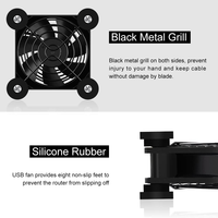 Ventilateur axial USB électrique SCF8025 5V/12V 80x80x25mm, pales en plastique, double roulement à billes, silencieux, haut débit d'air (CFM), pour refroidissement de boîtier d'ordinateur