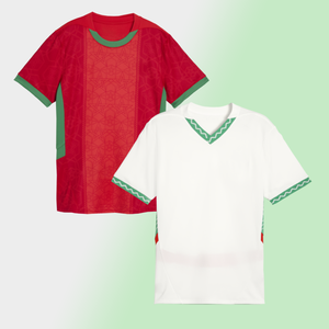 2526 摩洛哥足球球衣，透气速干，OEM定制运动服，剪裁缝制设计，适用于足球衫 - Product Image 1