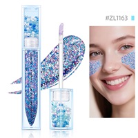 Fard à paupières liquide personnalisé avec logo, faible MOQ, marque privée, fard à paupières pailleté, maquillage