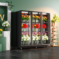 Réfrigérateur commercial à écran intégral sans givre pour exposition florale, vitrine réfrigérée HD en verre pour la conservation des fleurs, directement de l'usine