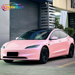 Vinilo para Rotulación de Coches Rosa Brillante de PET TPU Fundido, Auto-Reparable, de Fábrica, 1.52X17M/5X59FT, Pegatinas HD Fantásticas para Coches, Venta al por Mayor - Product Image 1