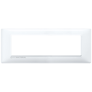 Vimar Antibacterial White Wall <b>Switch</b> <b>Plate</b> 25.6 Cm Length - Product Image 1