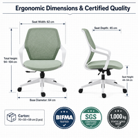 Chaise de bureau moderne en maille pour salle de formation, salle de conférence, bureau à domicile, espace de travail, siège de bureau ergonomique pivotant pour employés