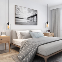 Lámpara Colgante de Estilo Nórdico Retro Creativo de Hierro Forjado para Comedor, Dormitorio, Bar, Mesa, Lámparas de Vidrio para Sala de Estar