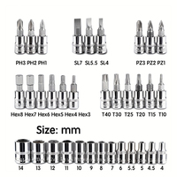 Rouge 46PCS Clé à douille à cliquet rapide Tournevis à fente Outils à main de réparation
