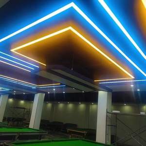 Lumière d'ambiance <span class=keywords><strong>LED</strong></span> carrée, bande longue, lustre pour billard, club, table de billard, salle de billard, bureau, salle de sport - Modèle en acrylique et aluminium BS01 - Product Image 1
