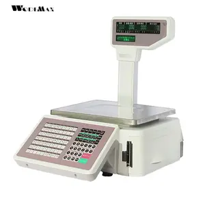 POS Kỹ Thuật Số Nhãn Mã Vạch In Ấn Điện Tử Có Trọng Lượng Quy Mô 15Kg 30Kg Cho Các Loại Trái Cây Trong Siêu Thị