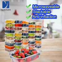 750Ml Wegwerp Plastic Fruitopslag En Picknick Lunchbox Voor Opslag En Transport