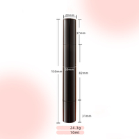 Tube applicateur de brillant à lèvres vide en plastique de 10 ml avec mécanisme rotatif, en stock