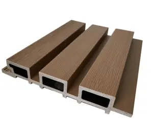 WPC panel de pared, coextrusión 3 Agujero interior al aire libre de la pared de revestimiento de plástico de madera, tarimas de madera, placa