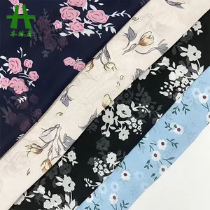Mulinsen Textile Flower Printed 75D Satin Chiffon Dress Fabric Online