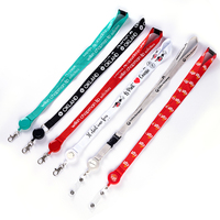 Lanière personnalisée par sublimation avec enrouleur rétractable, sangle de cou en polyester personnalisée pour porte-badge d'identification de bureau