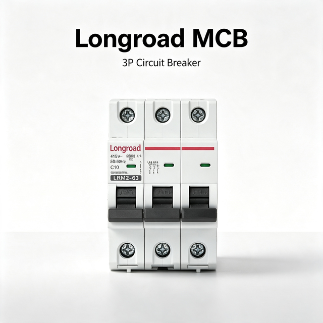LONGROAD LRM2-1P-4P Miniature Circuit Breaker MCB 1P-4P 6A-63A 220-240V/380-415V 6000A Breaking Capacity Rail Mount High Quality