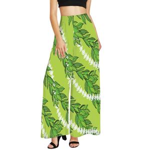 <span class=keywords><strong>Pantaloni</strong></span> Palazzo Stile Hawaii per Donna, Stampa su Richiesta, Vendita all'Ingrosso, <span class=keywords><strong>Pantaloni</strong></span> Casual Elasticizzati e Fluidi - Product Image 4