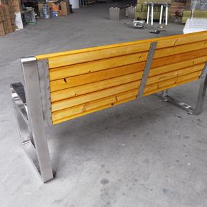 Silla de parque <span class=keywords><strong>Banco</strong></span> largo de fila de jardín al aire libre con ocio de hierro de acero inoxidable anticorrosión para uso en patio o gimnasio - Product Image 3