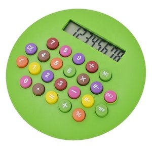 Calculadora de plástico para niños, 8 dígitos, hamburguesa redonda, bolsillo colorido, para promoción - Product Image 2