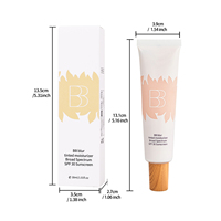 Crème BB hydratante longue durée, résistante à l'eau, anti-brillance, avec SPF 50, faible MOQ, marque privée, fond de teint liquide couvrant, OEM