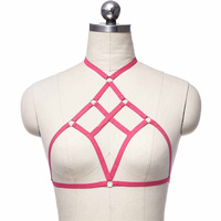 Femmes Mode Sexy Gothique Corset Soutien-Gorge Harnais Lingerie Ajustable Sexy Open Jarretelles Lingerie