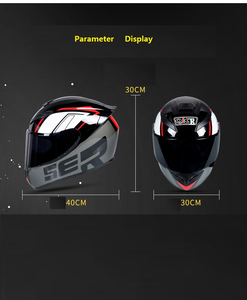 Matériau ABS DOT Casque intégral de moto Casque étanche à lentille unique Accessoires de sécurité pour motos - Product Image 4