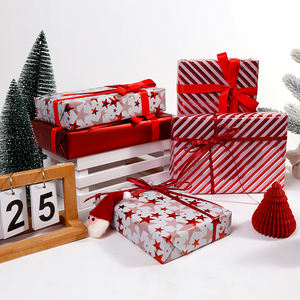 Wholesale 80g <b>Christmas</b> Art Paper 43*300cm Gift Luxury Custom Packaging Wrapping Paper Roll - Product Image 4