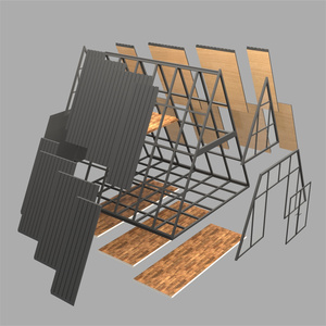 Cabane préfabriquée triangulaire avec isolation et toit imperméable pour les solutions de projets et l'usage commercial - Product Image 2