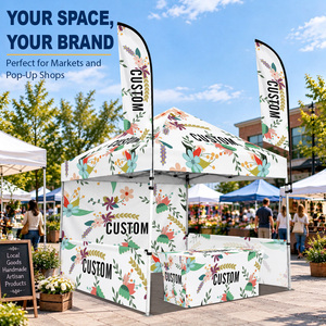 <b>Heavy</b> <b>Duty</b> 10x10ft Trade Show Tent Waterproof 600D Oxford Fabric Custom Logo Printed Aluminum Frame Pop Up Canopy Tent - Product Image 4