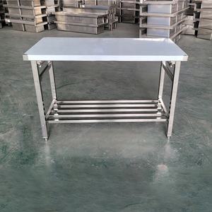 Table de travail industrielle d'acier inoxydable de pied carré de <span class=keywords><strong>bas</strong></span> prix d'établi d'acier inoxydable - Product Image 4