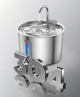 Fontaine à eau pour animaux de compagnie en acier inoxydable, distributeur d'eau automatique à circulation continue pour chats et chiens