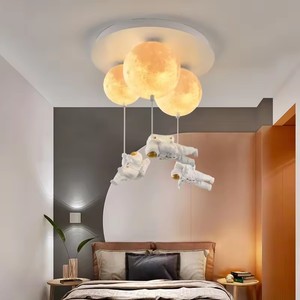 Lampadario a Sospensione LED Decorativo per Casa, Illuminazione per <span class=keywords><strong>Cameretta</strong></span> <span class=keywords><strong>Bambini</strong></span>, Lampada a Sospensione con Sfera di Vetro LED - Product Image 4
