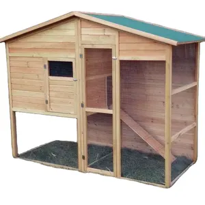 Custom Two Store Chicken Coop Large Size Fir Wooden Hens House With Run Commercial Rabbit Chicken Pet Cage