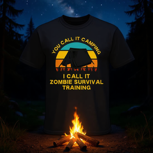 T-shirt de camping Zombie Survival Training, coupe classique, taille S - Product Image 3