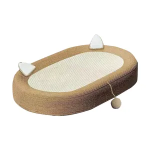 環境にやさしいサイザル麻猫スクラッチボードペットおもちゃ特大猫トイレボックス麻ロープ猫ベッドスクラッチャー