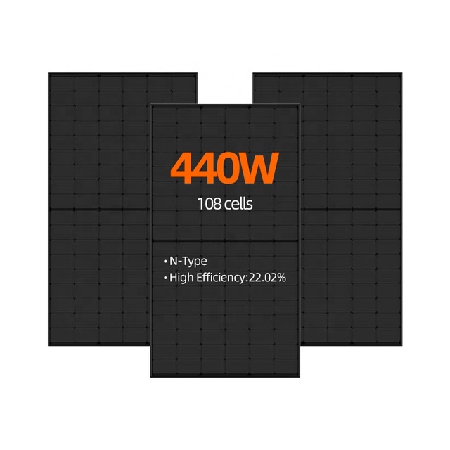 Monocrystalline Solar Photovaltic Module 440W 445W 450W Full Black Solar Panels Bifacial