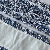 Recharge de tête de balai plat en coton polyester gris personnalisée pour nettoyage de sols, vente en gros