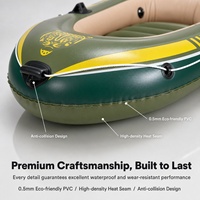 Kayak de pêche gonflable professionnel à pédales pour 2 personnes, en PVC robuste, léger et écologique, idéal pour la dérive
