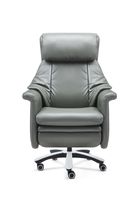 Chaise de bureau électrique intelligente moderne avec massage par airbag et dossier haut en cuir, design ergonomique