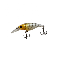 Leurre suspendu LUTAC 55MM 2.5G Minnow 12 #   Hameçon triple à yeux 3D, lèvre haute, en plastique ABS, pour lancer longue distance