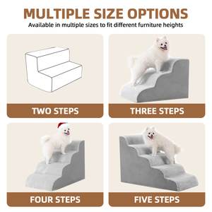Zachte Traagschuim Hondentrap Hulp Om Hondenkattenhelling Te Beklimmen Voor Trappen Hondentrede Met Wasbare Waterdichte Hoes - Product Image 5