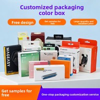 Boîte de couleur personnalisée pour cosmétiques et soins de la peau, emballage en carton blanc avec impression par estampage, fabricants de boîtes de produits numériques