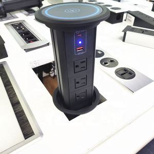 Prise de courant motorisée verticale escamotable 100 mm pour système de maison intelligente, avec USB-C PD 20W et charge rapide sans fil multiple - Product Image 5