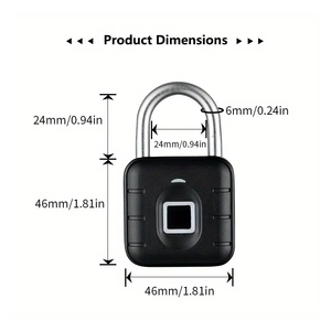 OEM-Sicherheit Tuya BLE Keyless Water proof Anti Theft Intelligentes Vorhänge schloss Sicherheit Elektronischer intelligenter Finger abdruck Reises chlösser Tragbar - Product Image 6