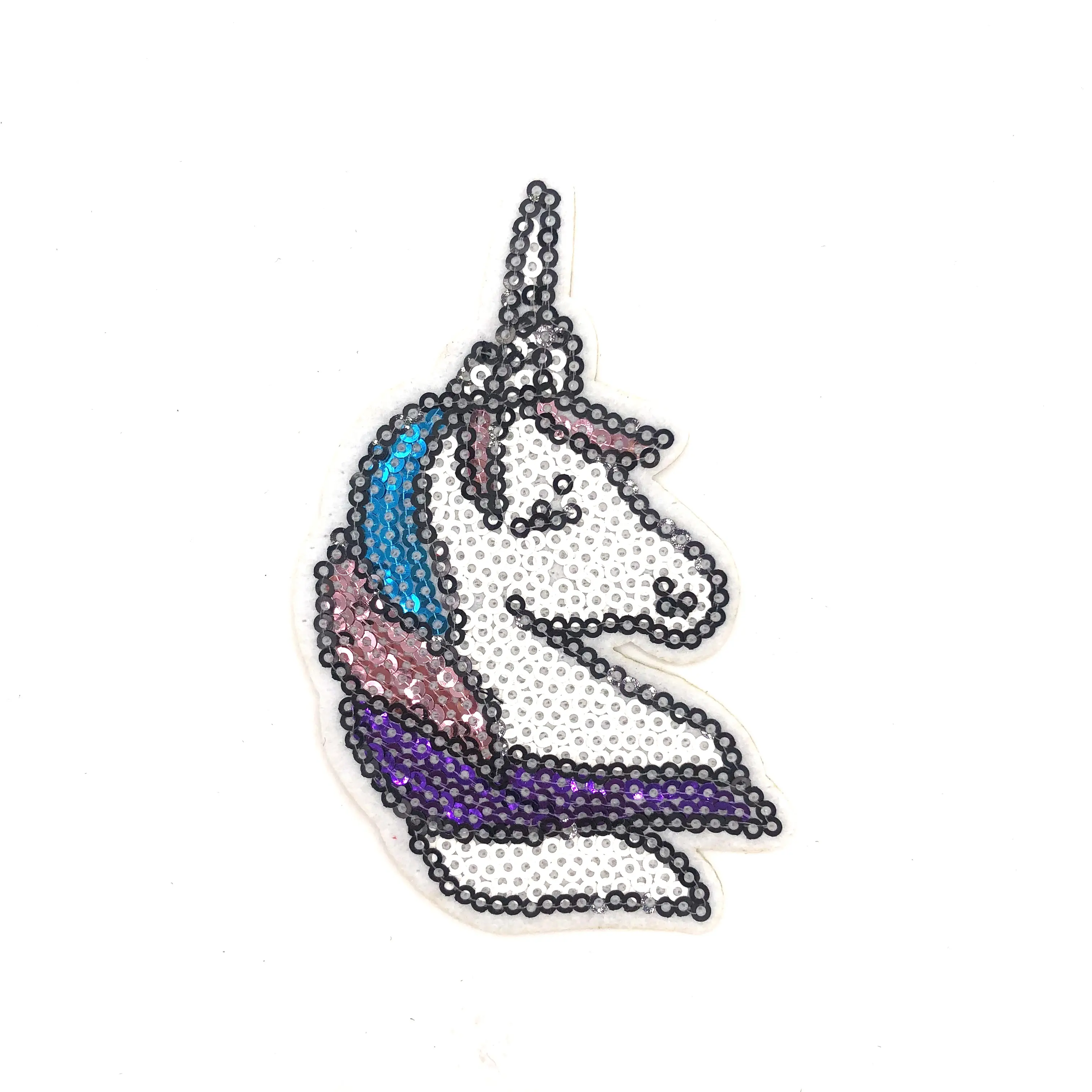 Cheap Price High Quality Custom Glitter Sequin Embroidery Patches For Clothing Applique