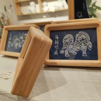 Seni Batik Premium Buatan Tangan Berbingkai, Tekstil Tradisional Rakyat, Dekorasi Dinding Hewan Zodiak, Karya Seni Kain Katun, Hadiah Ulang Tahun, Dekorasi Rumah & Kantor