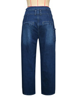 GX91529 Jean Cargo Irrégulier Décontracté en Denim Lavable Style Rétro Unique pour Femme – Nouvelle Collection Streetwear 2026