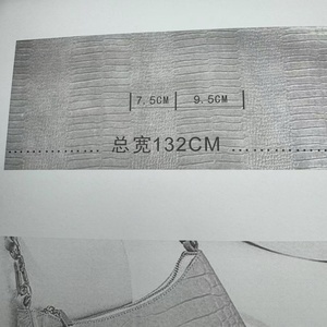 공장 직매 악어 패턴 Pu 합성 직물 가죽 인조 가죽 디자이너 직물 가죽 일기 - Product Image 4