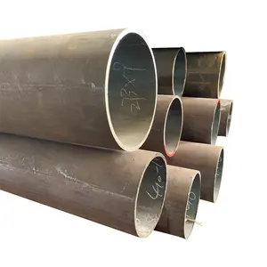 Welded ERW Steel Pipe Round Tube S235jr S355jr S275jr S235 S355 E355 Carbon Alloy Steel Seamless Customized Carbon Black